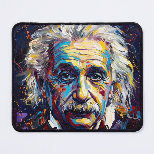 Item preview, Abstract Genius Portrait Wall Art – Colorful Expressionist Science Artwork designed and sold by AbstractAuraArt.