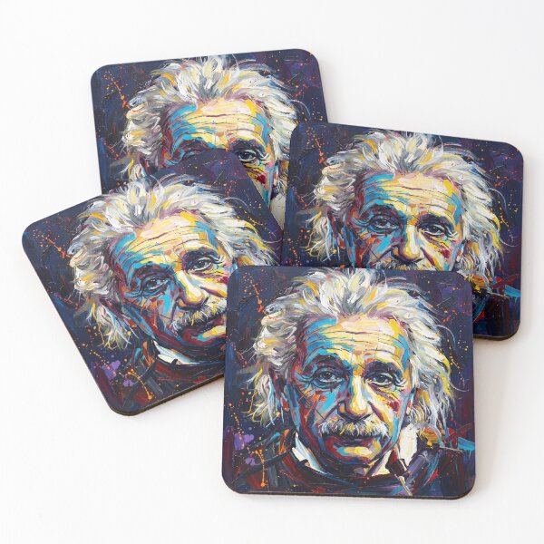 Item preview, Abstract Genius Portrait Wall Art – Colorful Expressionist Science Artwork designed and sold by AbstractAuraArt.
