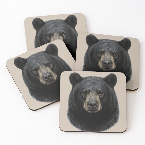 Item preview, Black Bear Face – Realistic Wildlife Portrait Illustration designed and sold by BROHLine Studio.