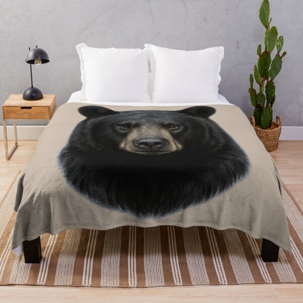 Item preview, Black Bear Face – Realistic Wildlife Portrait Illustration designed and sold by BROHLine Studio.