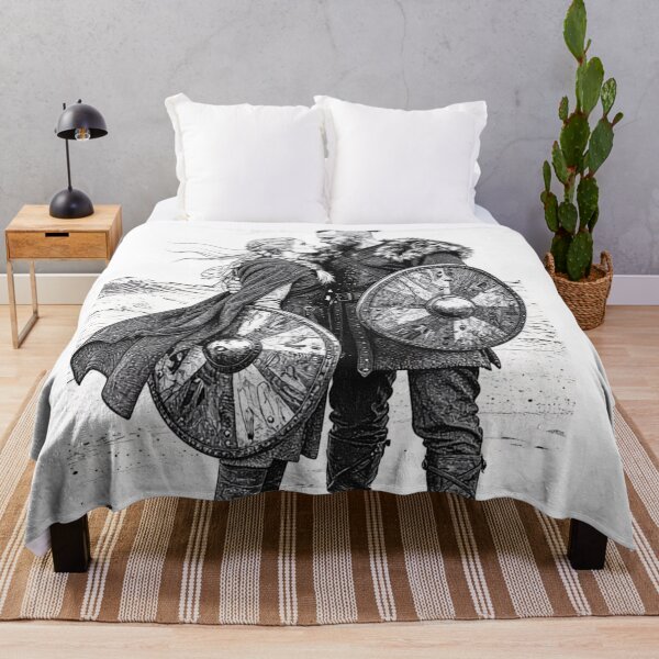 Item preview, Viking Shieldmaiden and Warrior Romantic Illustration designed and sold by The KarmIQsphere Collective.