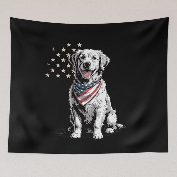 Item preview, Golden Retriever 4th Of July USA American Flag Patriotic  designed and sold by FadeOfThrone.