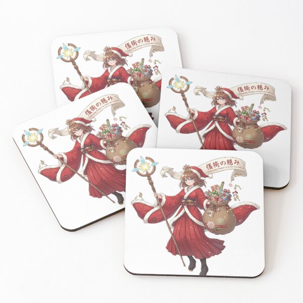 Item preview, Anime Christmas Girl in Santa Kimono – Cozy Magical Winter Fantasy Art Gift for Anime Fans designed and sold by wellie-chic.