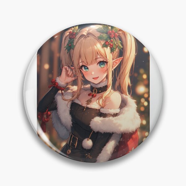 Item preview, Anime elf girl celebrating Christmas designed and sold by ArtsJulian.