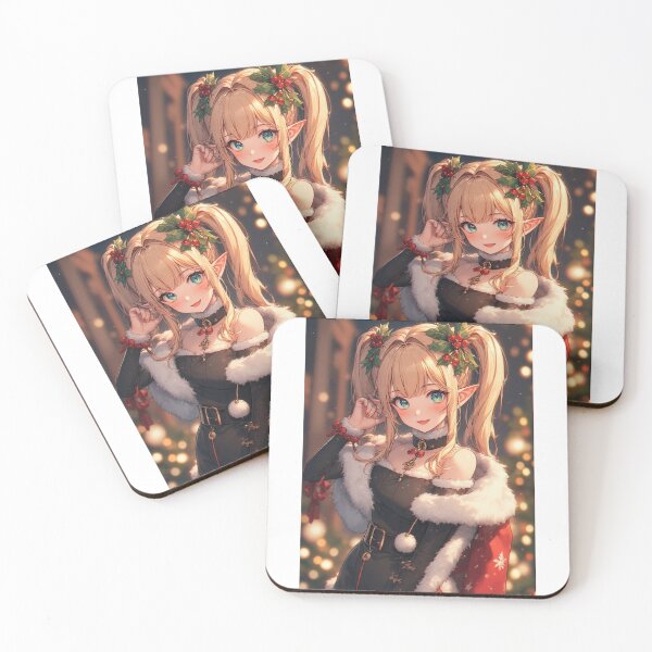 Item preview, Anime elf girl celebrating Christmas designed and sold by ArtsJulian.