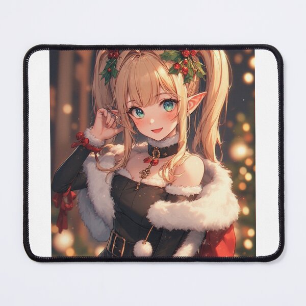 Item preview, Anime elf girl celebrating Christmas designed and sold by ArtsJulian.