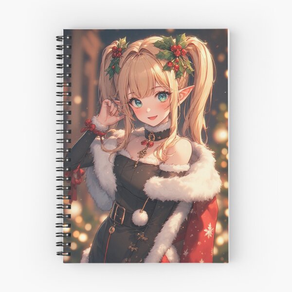 Item preview, Anime elf girl celebrating Christmas designed and sold by ArtsJulian.
