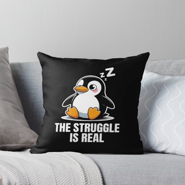 Item preview, Tired Penguin Pyjama Lazy Penguin The Struggle Is Real designed and sold by RuthGAArt.
