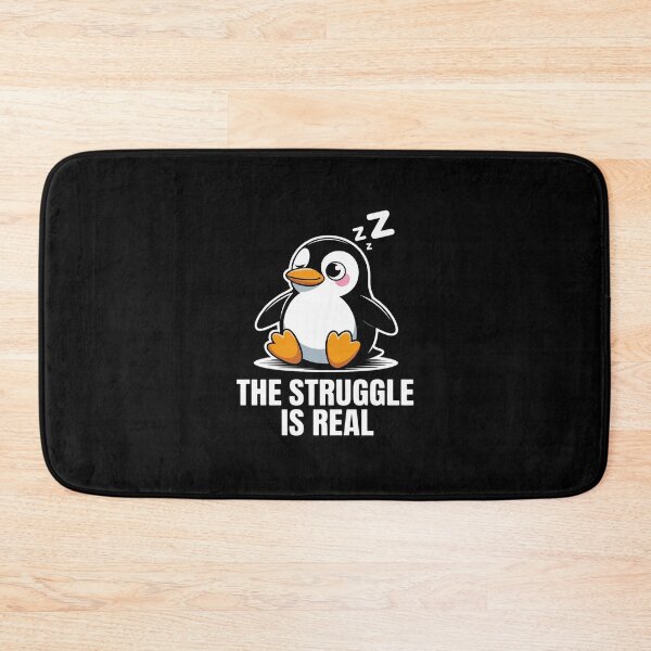 Item preview, Tired Penguin Pyjama Lazy Penguin The Struggle Is Real designed and sold by RuthGAArt.