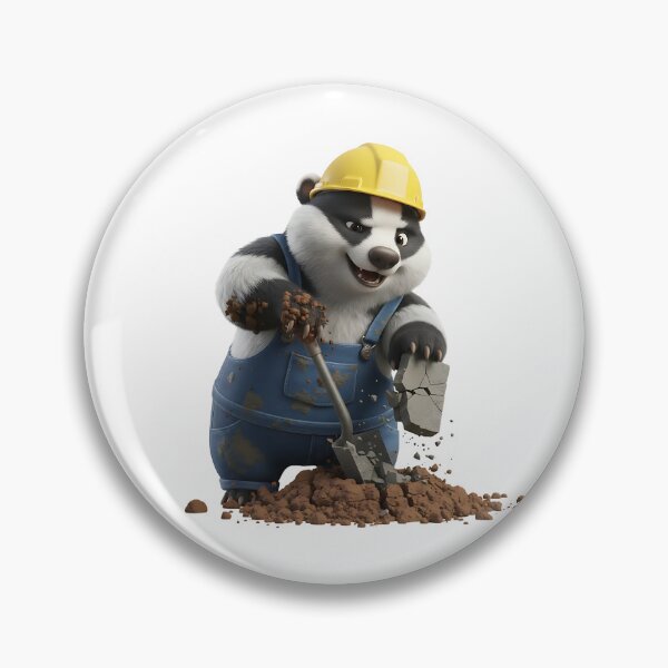 Item preview, Cute Badger Construction Worker Digging With Shovel designed and sold by vk09.