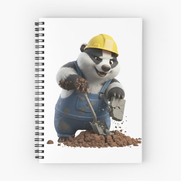 Item preview, Cute Badger Construction Worker Digging With Shovel designed and sold by vk09.
