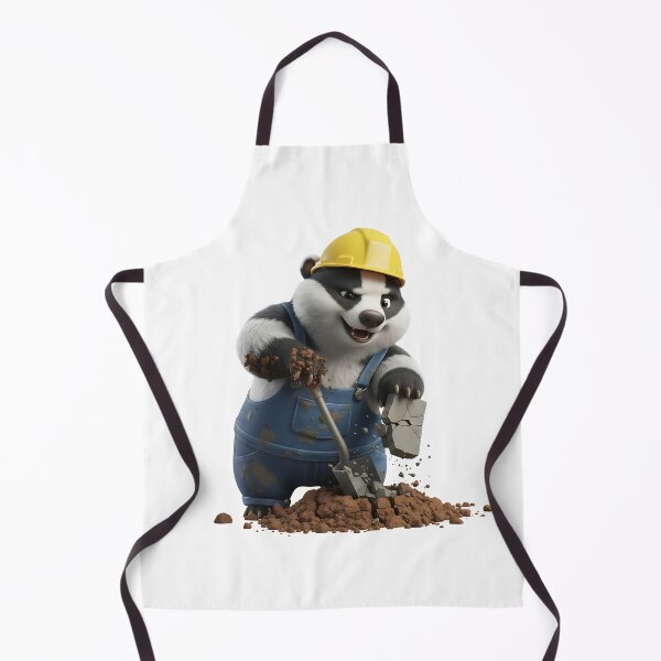 Item preview, Cute Badger Construction Worker Digging With Shovel designed and sold by vk09.