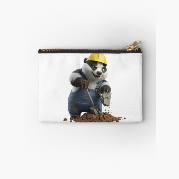 Item preview, Cute Badger Construction Worker Digging With Shovel designed and sold by vk09.