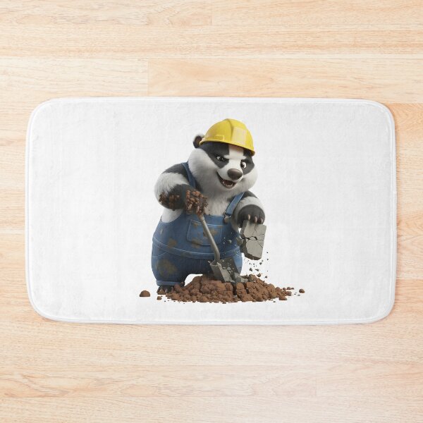 Item preview, Cute Badger Construction Worker Digging With Shovel designed and sold by vk09.