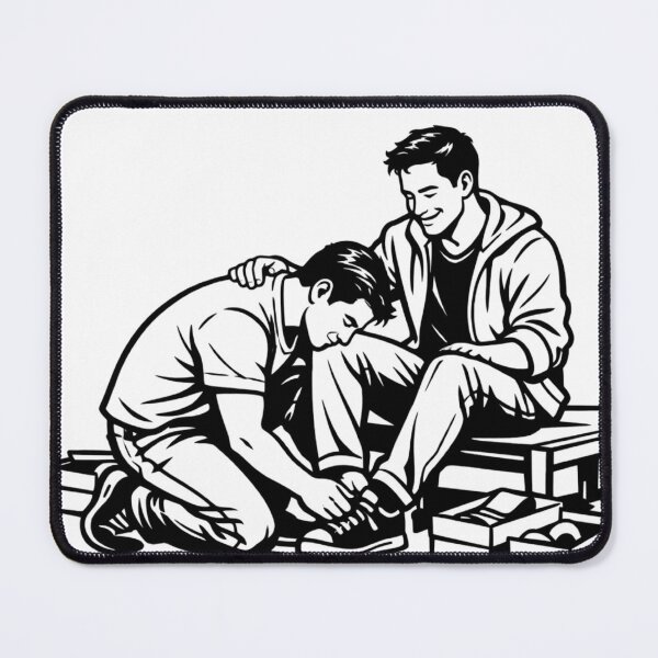 Item preview, A Perfect Fit – Gay Couple Tender Shoelace Momen designed and sold by Elando1212.