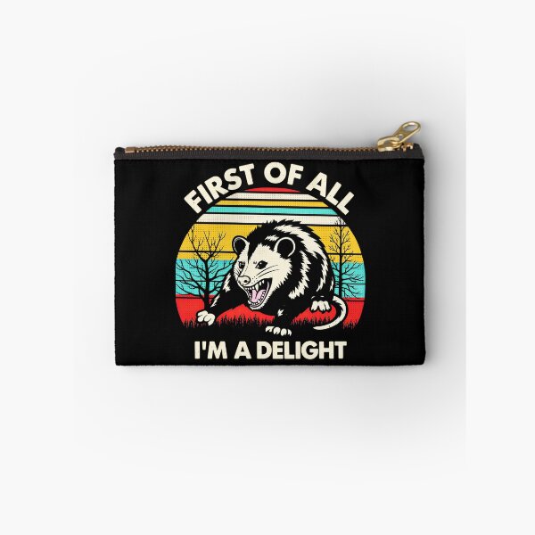 Item preview, Retro First of All I'm A Delight Funny Saying Sarcastic Opossum designed and sold by gear-posters.