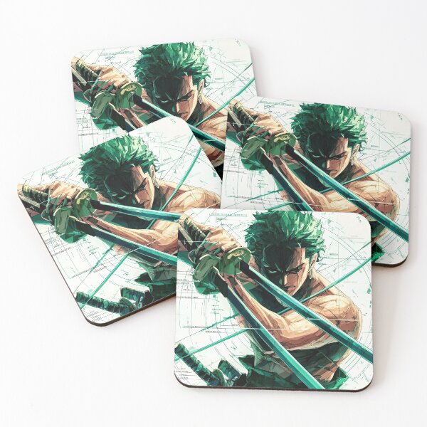 Item preview, Three-Sword Samurai | Epic Green-Haired Anime Swordsman Action designed and sold by Dyan4.