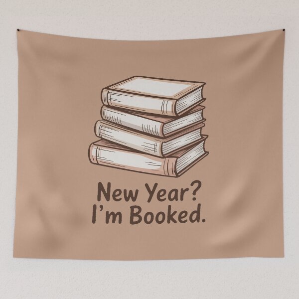 Item preview, New Year? I’m Booked. designed and sold by DabrowskiDesign.