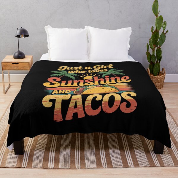 Item preview, Just A Girl Who Loves Sunshine And Tacos Fast Food Junk designed and sold by RoyTill0Art.