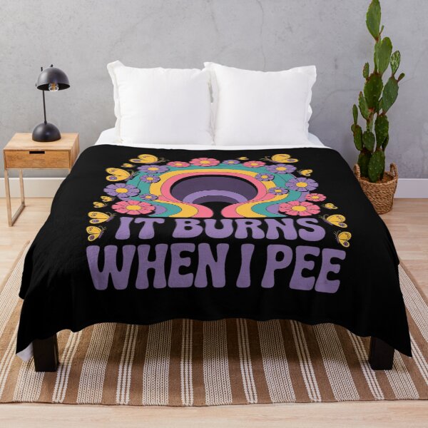 Item preview, It Burns When I Pee Funny Sarcastic Y2K Rainbow Meme designed and sold by RuthGAArt.