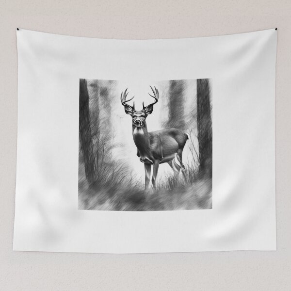 Item preview, Timid deer  designed and sold by Island Art Studios.