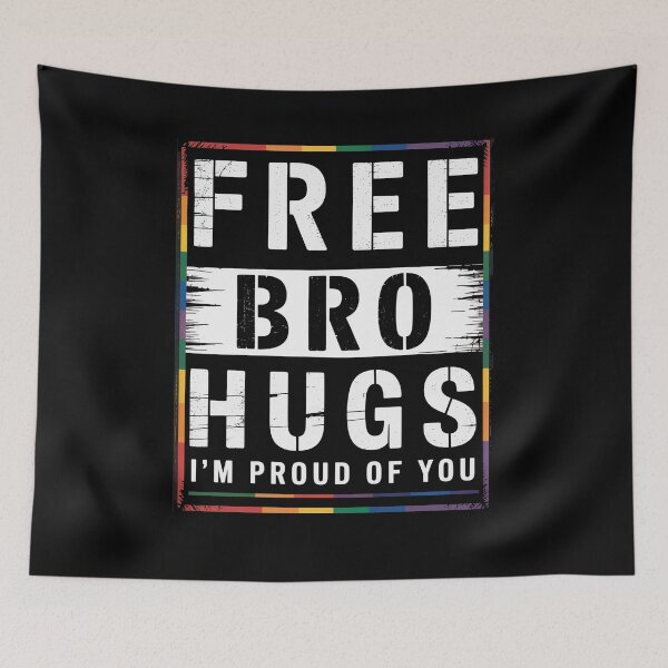 Item preview, Free Brother Hugs I'M Proud Of You Gay Pride Ally  designed and sold by HeinzanoWeno.