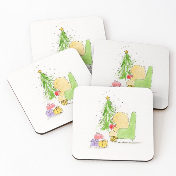 Item preview, Hand Drawn Cozy Bear Sticker – Winter Illustration designed and sold by huangtingart.