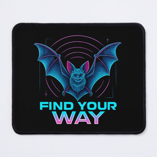 Item preview, Neon Bat “Find Your Way” Futuristic Night Flight Design designed and sold by MKreative Studio.