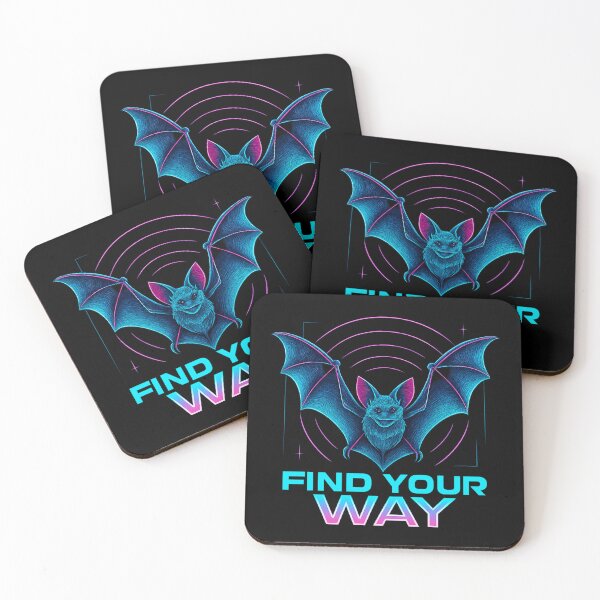 Item preview, Neon Bat “Find Your Way” Futuristic Night Flight Design designed and sold by MKreative Studio.
