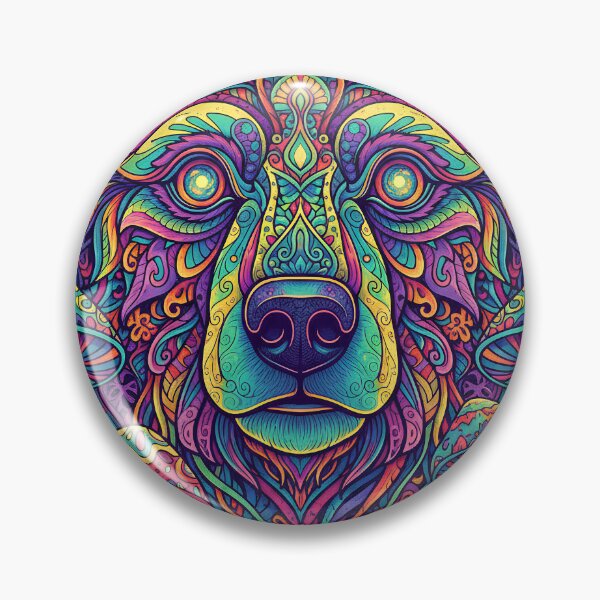 Item preview, Psychedelic Bear – Trendy Animal Art Print designed and sold by Mindwork Creative Arts.