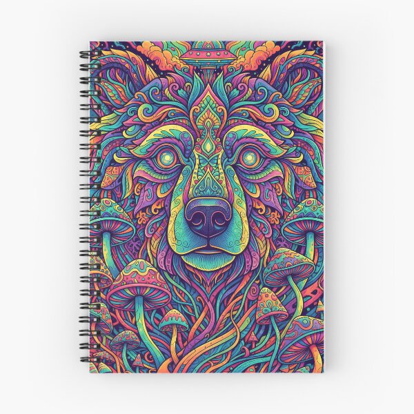 Item preview, Psychedelic Bear – Trendy Animal Art Print designed and sold by Mindwork Creative Arts.
