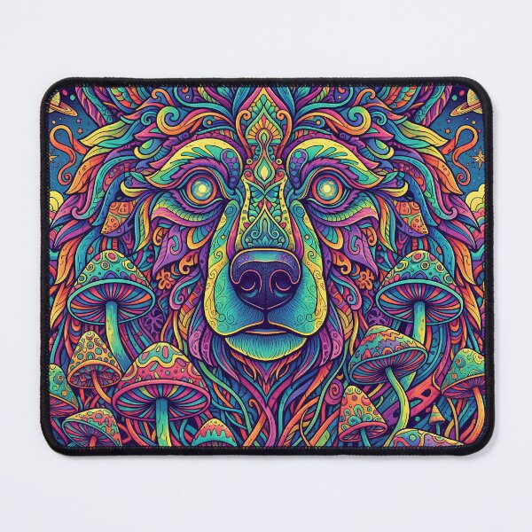Item preview, Psychedelic Bear – Trendy Animal Art Print designed and sold by Mindwork Creative Arts.