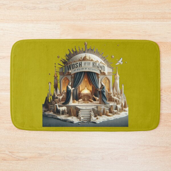 Item preview, Worship of the King of All Nations – 3D Nativity Adoration Label , designed and sold by PaintMeWorld.