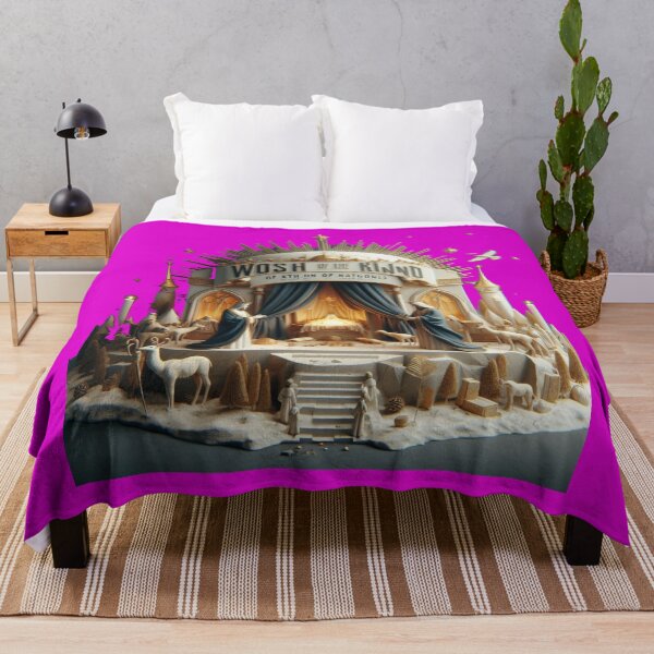 Item preview, Worship of the King of All Nations – 3D Nativity Adoration Label , designed and sold by PaintMeWorld.