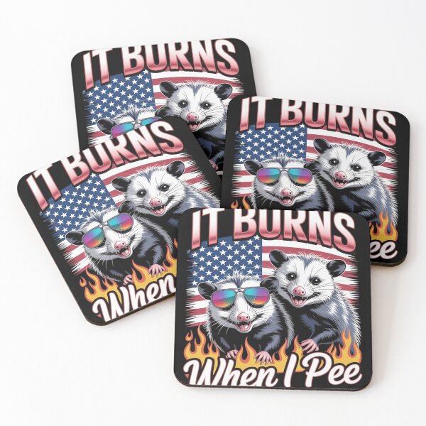 Item preview, It Burns When I Pee Raccoon Possum  designed and sold by RuthGAArt.