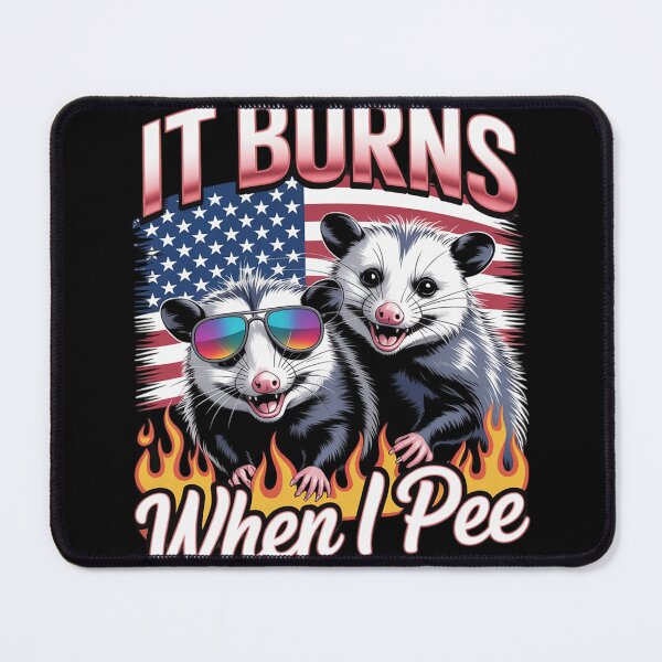 Item preview, It Burns When I Pee Raccoon Possum designed and sold by RuthGAArt.