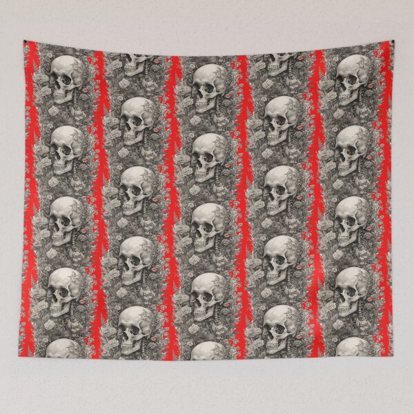 Item preview, Gothic Skull Botanical Illustration Art designed and sold by merikthesecond.