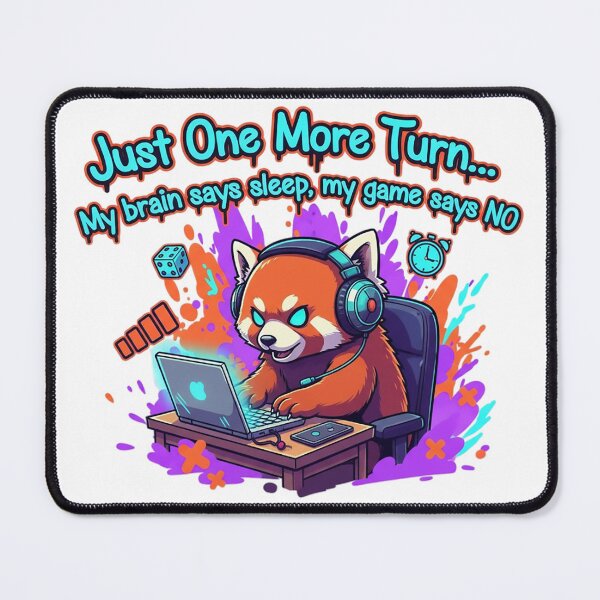 Item preview, Determined Red Panda Gamer Pulling All-Nighter designed and sold by newvisionart191.