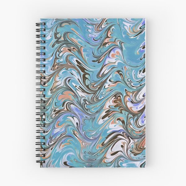 Item preview, Waves In Blue Acrylic Pour Aqueous Surface Design designed and sold by taiche.