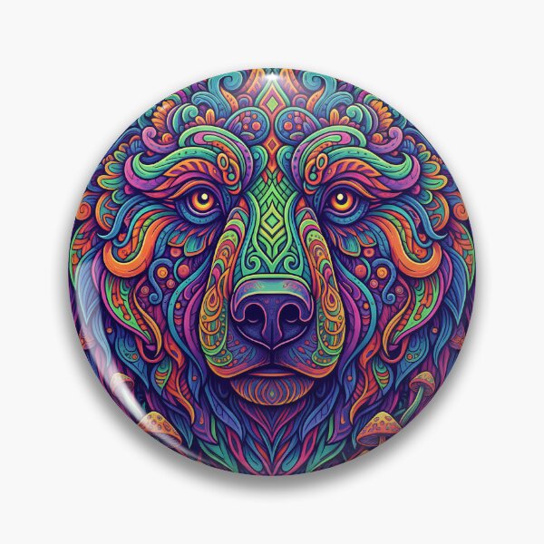 Item preview, Trendy Animal Art Print - Psychedelic Bear designed and sold by Mindwork Creative Arts.