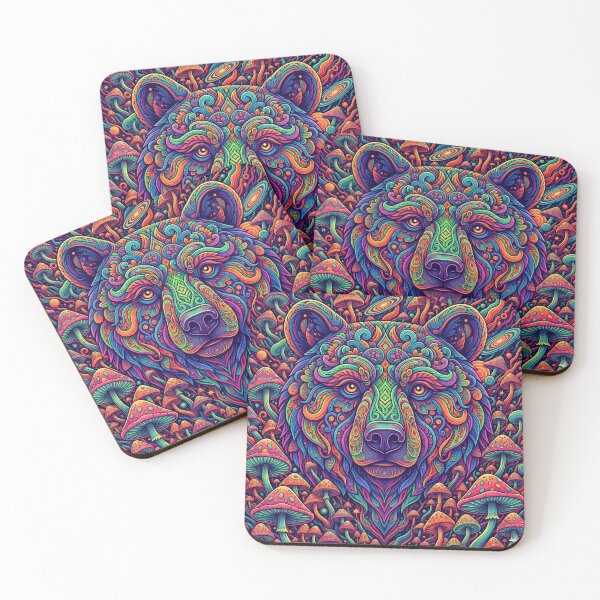 Item preview, Trendy Animal Art Print - Psychedelic Bear designed and sold by Mindwork Creative Arts.