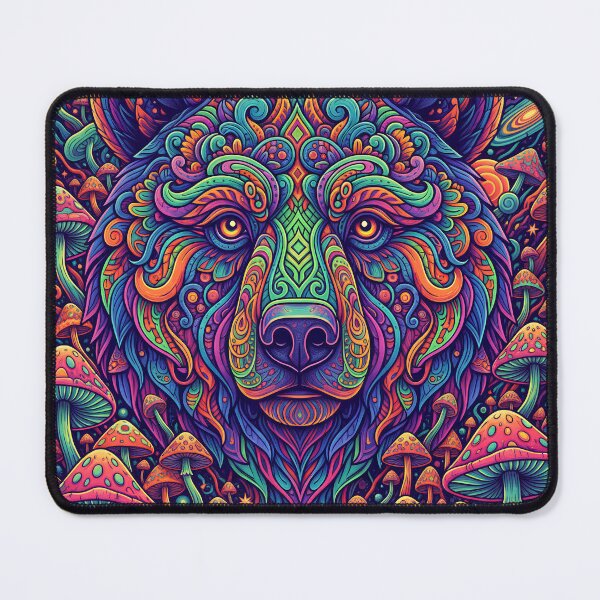 Item preview, Trendy Animal Art Print - Psychedelic Bear designed and sold by Mindwork Creative Arts.
