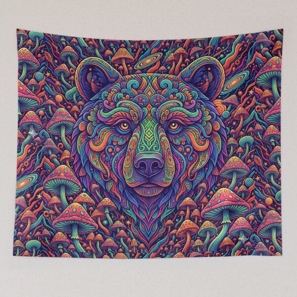 Item preview, Trendy Animal Art Print - Psychedelic Bear designed and sold by Mindwork Creative Arts.