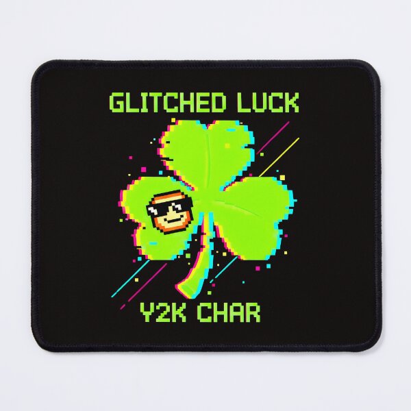 Item preview, Glitched Luck Pixel Clover Design for St. Patrick’s Day with Y2K Charm designed and sold by SplashTastic.
