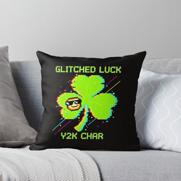Item preview, Glitched Luck Pixel Clover Design for St. Patrick’s Day with Y2K Charm designed and sold by SplashTastic.