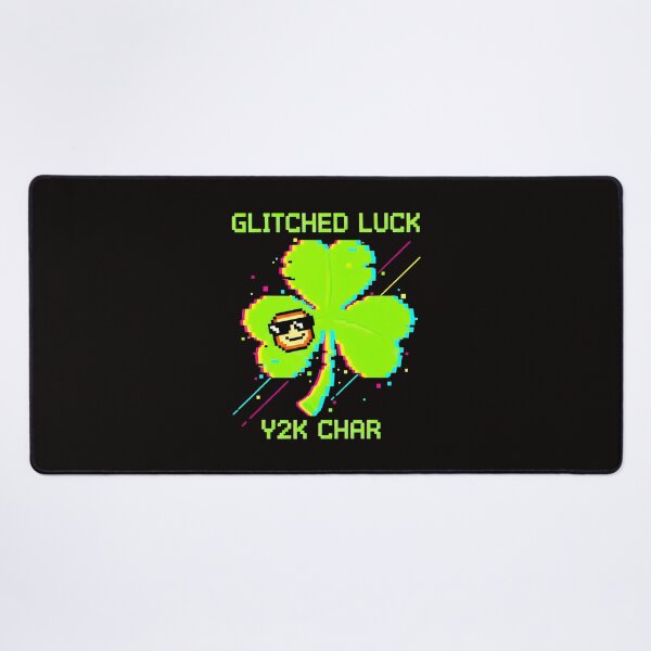 Item preview, Glitched Luck Pixel Clover Design for St. Patrick’s Day with Y2K Charm designed and sold by SplashTastic.