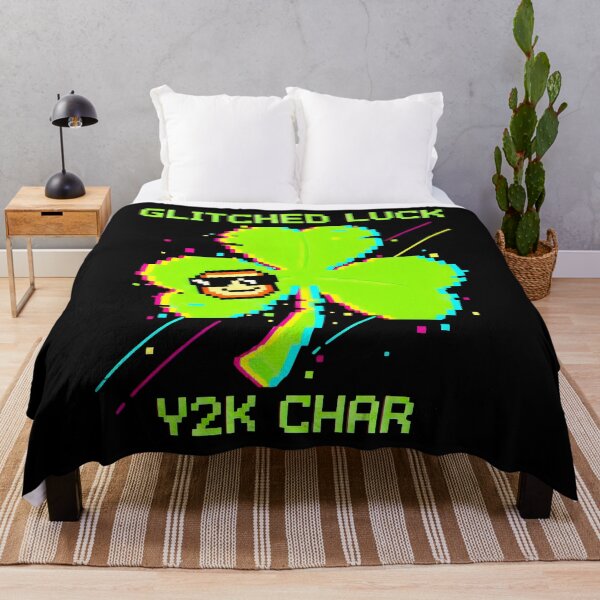 Item preview, Glitched Luck Pixel Clover Design for St. Patrick’s Day with Y2K Charm designed and sold by SplashTastic.