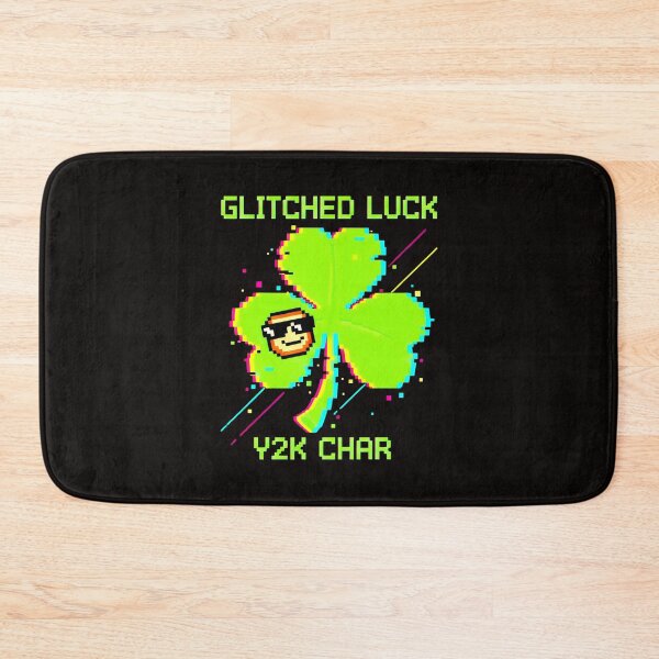 Item preview, Glitched Luck Pixel Clover Design for St. Patrick’s Day with Y2K Charm designed and sold by SplashTastic.