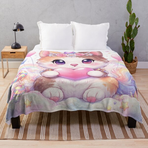 Item preview, Kawaii Unicorn Kitten – Cute Magical Pastel Fantasy designed and sold by kimkosovo.