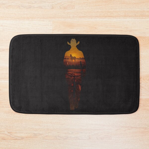 Item preview, Cowboy Sunset Silhouette Double Exposure Western Landscape Art designed and sold by TitanRN.